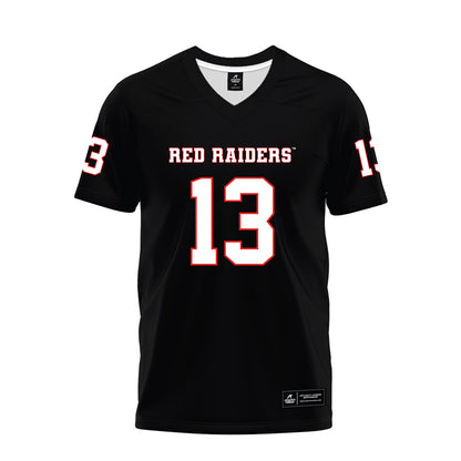 Texas Tech - NCAA Football : Chase Campbell - Black Premium Football Jersey-0