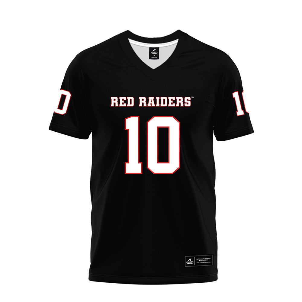 Texas Tech - NCAA Football : Lloyd Jones III - Black Premium Football Jersey-0