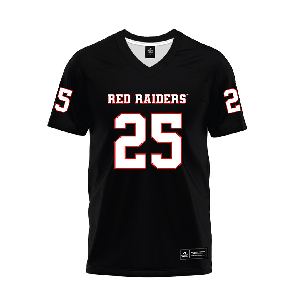 Texas Tech - NCAA Football : Donovan Webb - Black Premium Football Jersey-0
