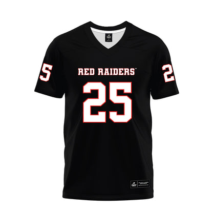 Texas Tech - NCAA Football : Donovan Webb - Black Premium Football Jersey-0