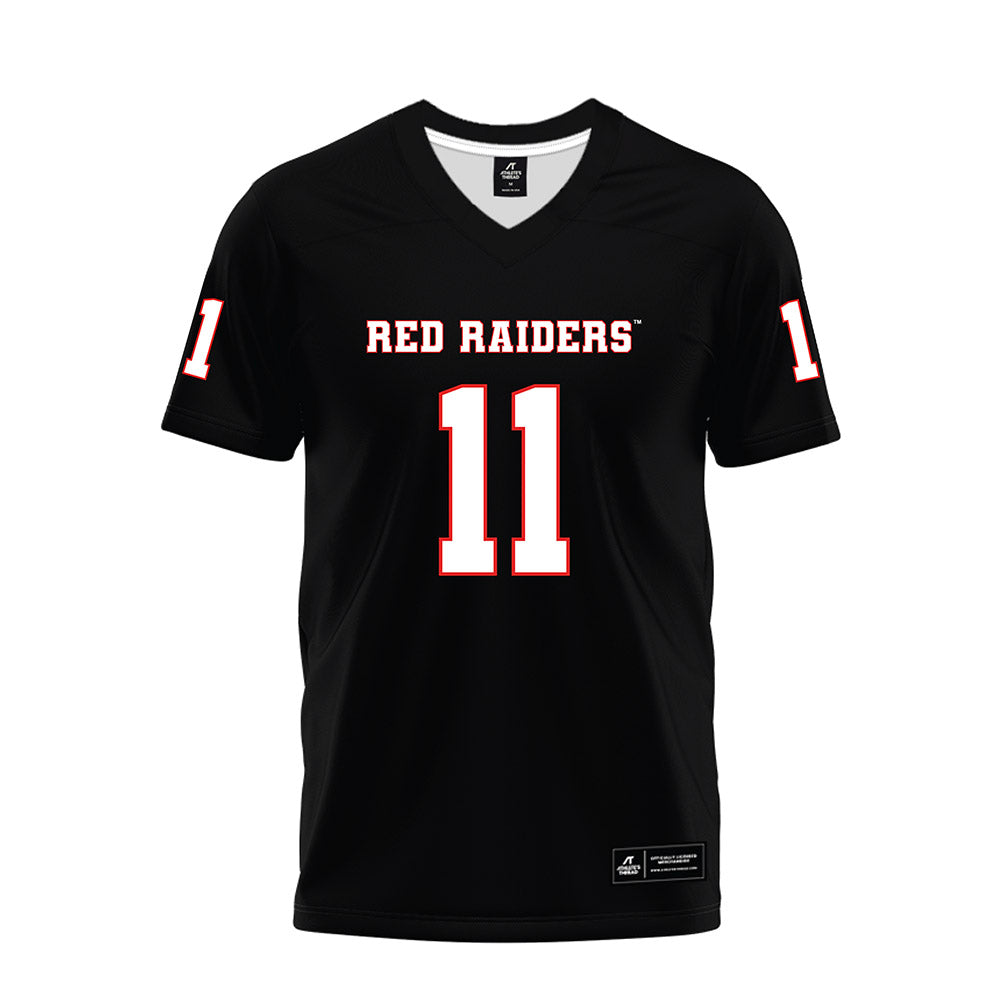 Texas Tech - NCAA Football : Malcolm Simmons - Black Premium Football Jersey-0