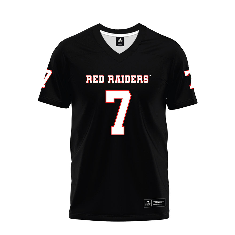 Texas Tech - NCAA Football : Terrance Carter Jr - Black Premium Football Jersey-0