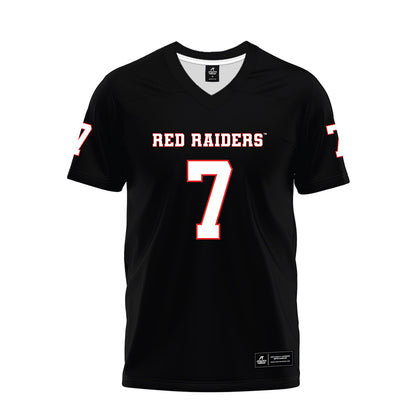 Texas Tech - NCAA Football : Terrance Carter Jr - Black Premium Football Jersey-0