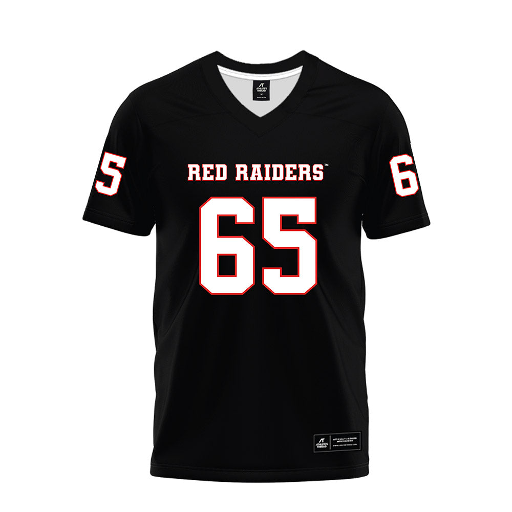 Texas Tech - NCAA Football : Danthis Upshaw - Black Premium Football Jersey-0