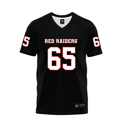 Texas Tech - NCAA Football : Danthis Upshaw - Black Premium Football Jersey-0