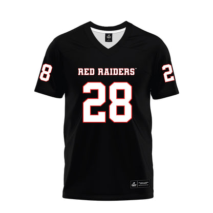 Texas Tech - NCAA Football : Braylan McDonald - Black Premium Football Jersey-0