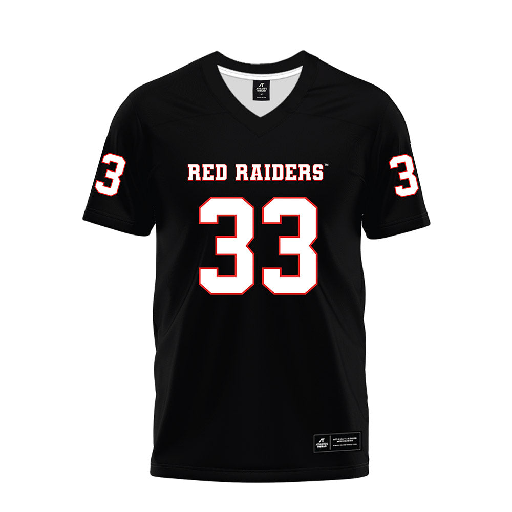 Texas Tech - NCAA Football : A.J. Holmes Jr. - Black Premium Football Jersey-0