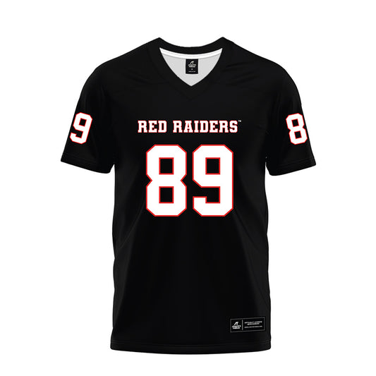 Texas Tech - NCAA Football : Jason Llewellyn - Black Premium Football Jersey-0