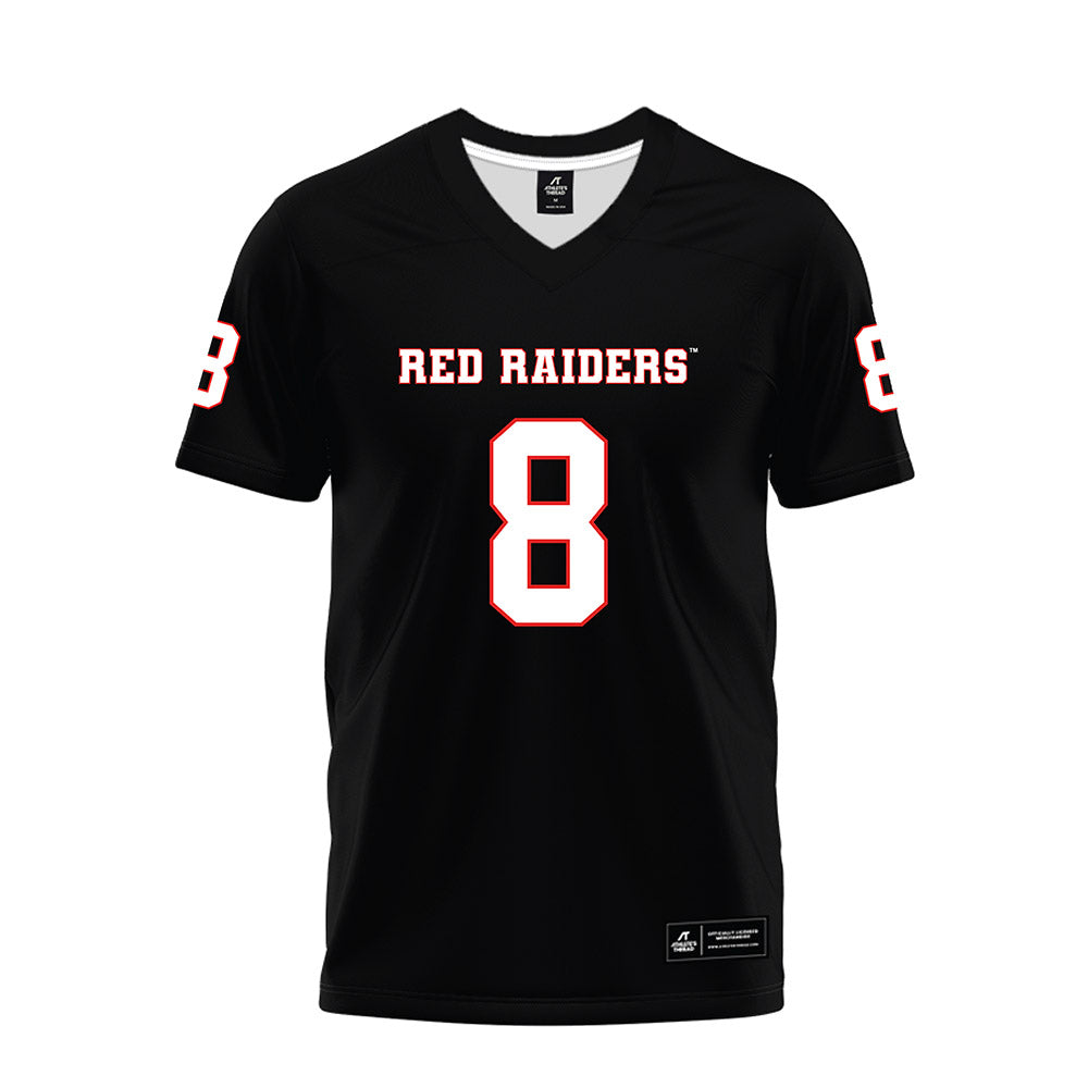 Texas Tech - NCAA Football : Cameron Dickey - Black Premium Football Jersey-0