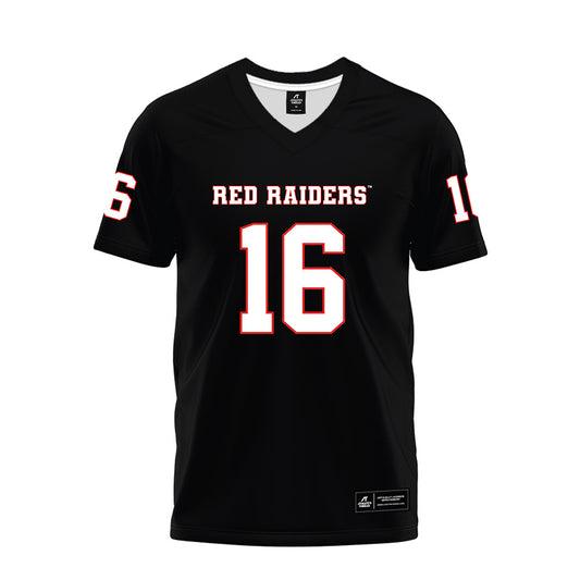 Texas Tech - NCAA Football : Ashton Hampton - Black Premium Football Jersey-0