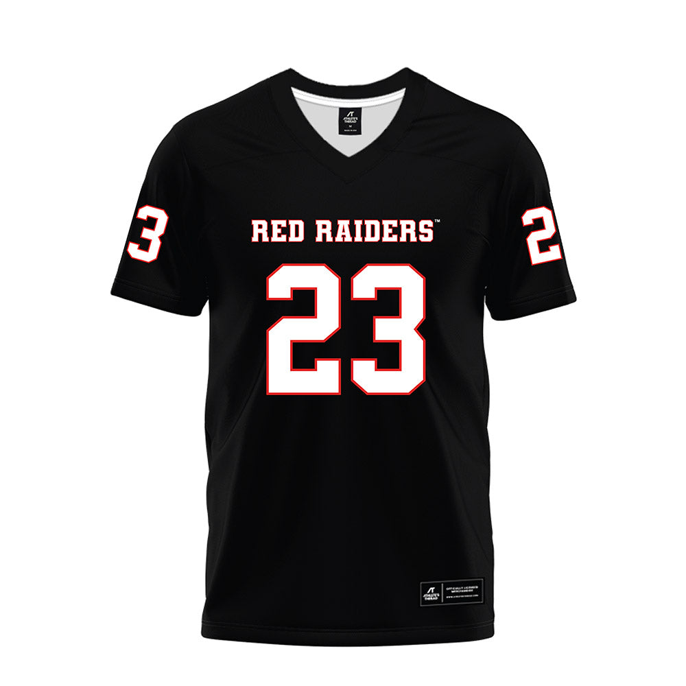 Texas Tech - NCAA Football : Maddox Quiller - Black Premium Football Jersey-0