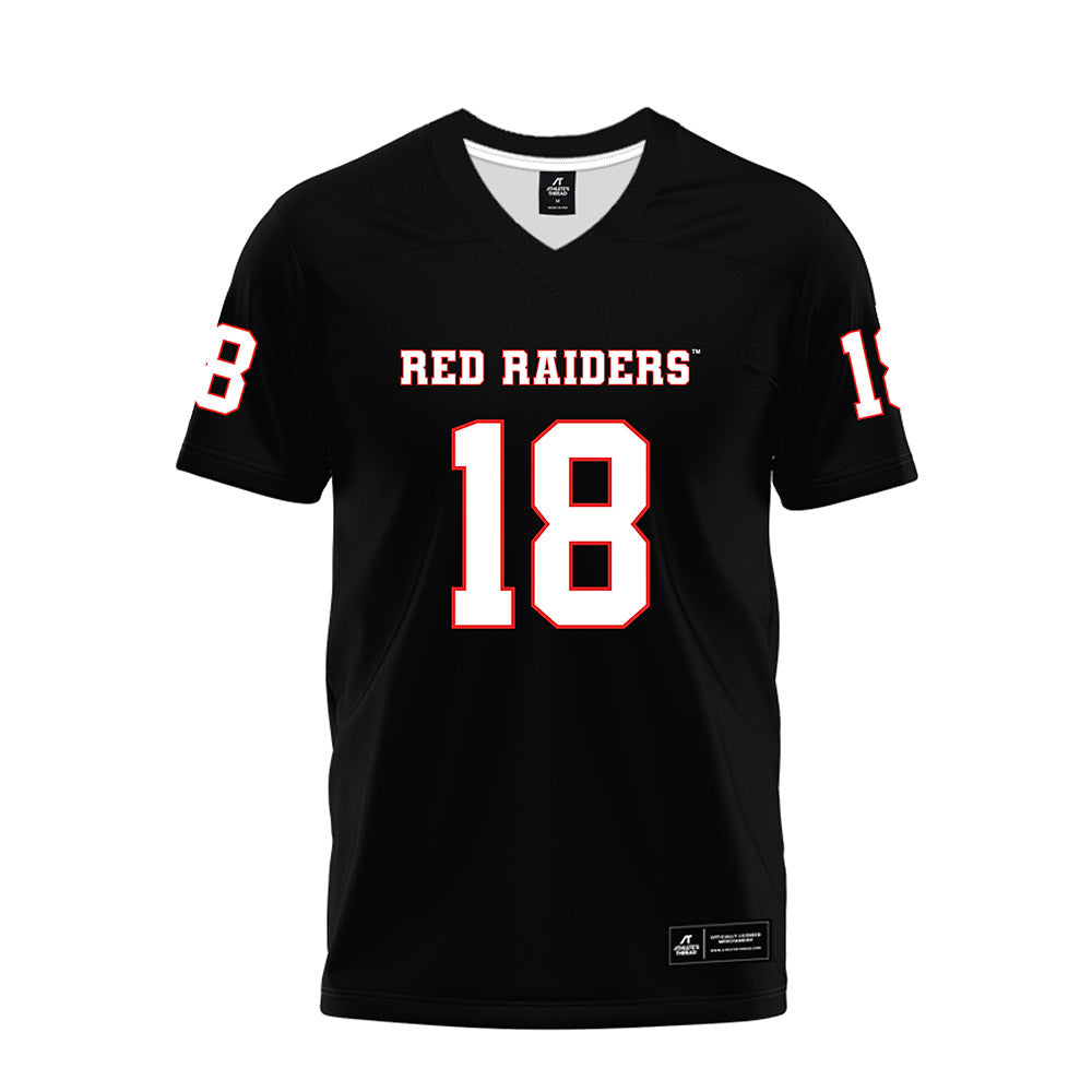 Texas Tech - NCAA Football : SVioarean Martin - Black Premium Football Jersey-0