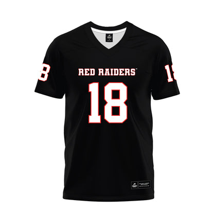 Texas Tech - NCAA Football : SVioarean Martin - Black Premium Football Jersey-0
