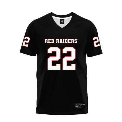 Texas Tech - NCAA Football : Marcus Ramon-Edwards - Black Premium Football Jersey-0