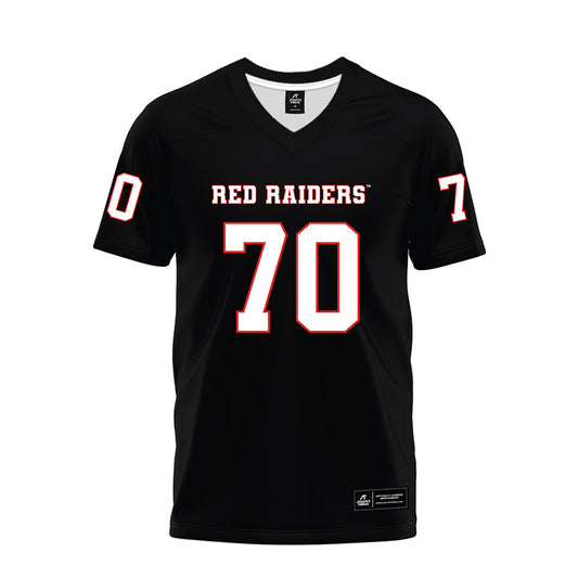Texas Tech - NCAA Football : Jacob Ponton - Black Premium Football Jersey-0
