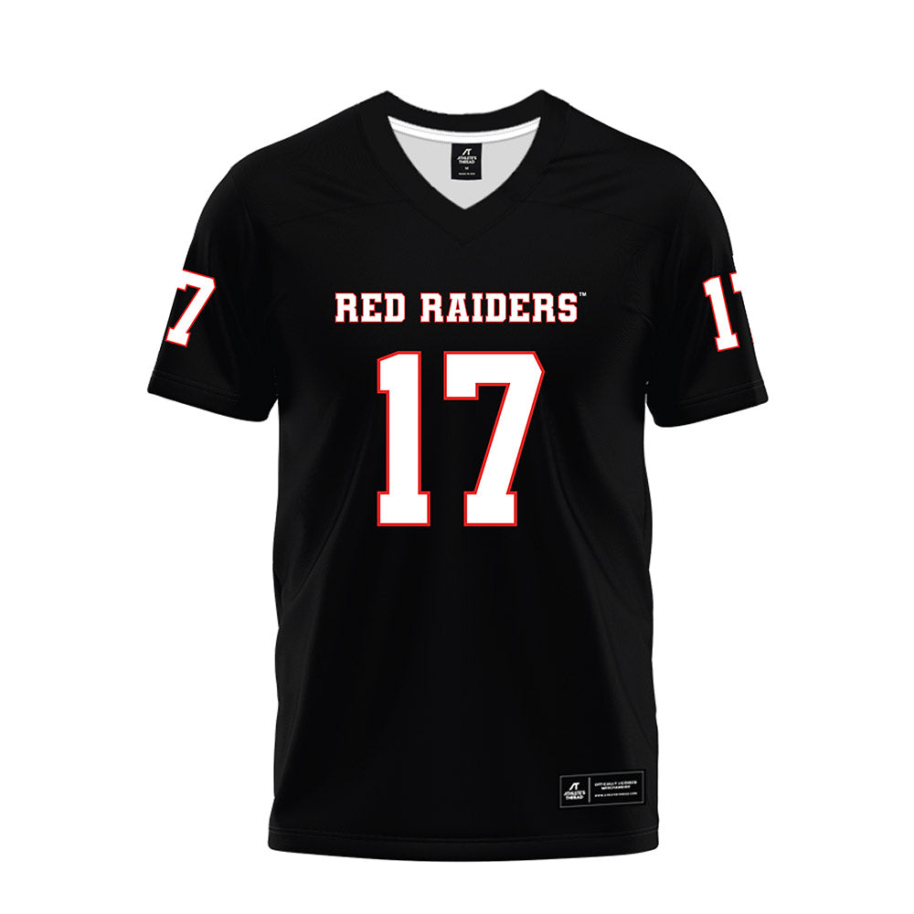Texas Tech - NCAA Football : Leyton Stone - Black Premium Football Jersey-0