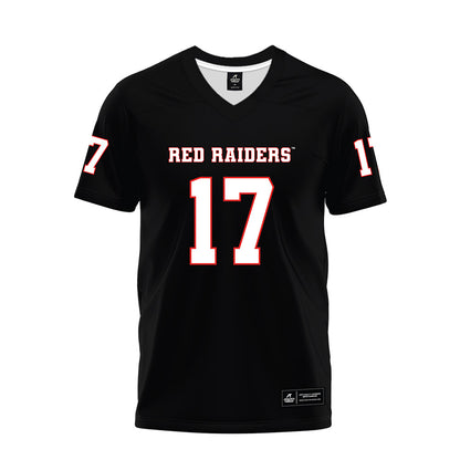 Texas Tech - NCAA Football : Leyton Stone - Black Premium Football Jersey-0