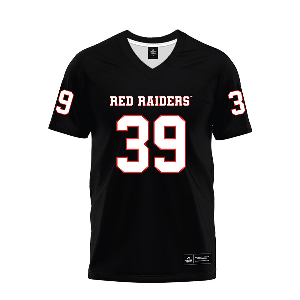 Texas Tech - NCAA Football : Jacob Hand - Black Premium Football Jersey-0