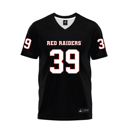 Texas Tech - NCAA Football : Jacob Hand - Black Premium Football Jersey-0