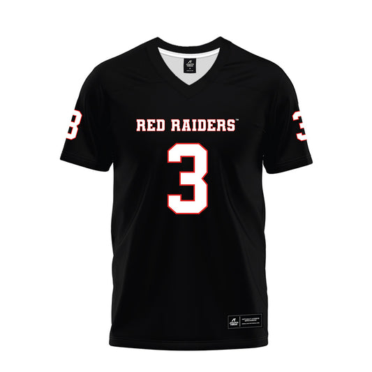 Texas Tech - NCAA Football : Coy Eakin - Black Premium Football Jersey-0