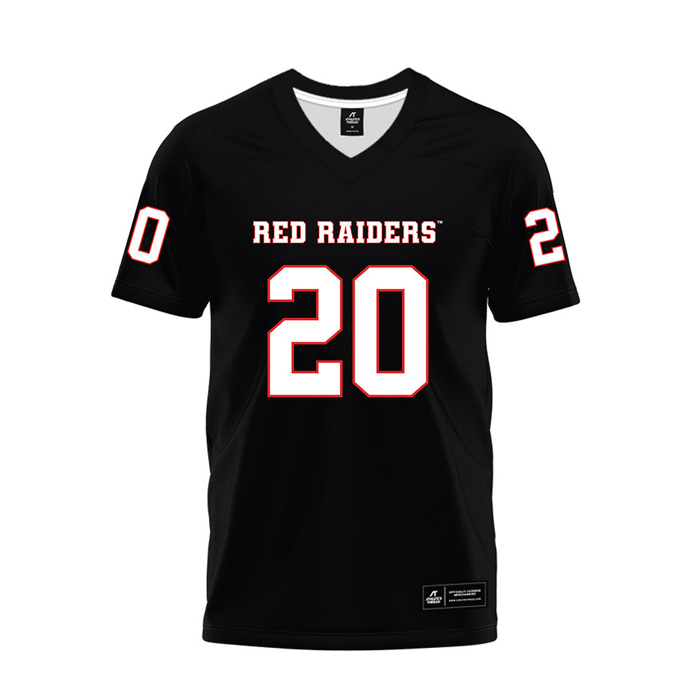 Texas Tech - NCAA Football : J'koby Williams - Black Premium Football Jersey-0