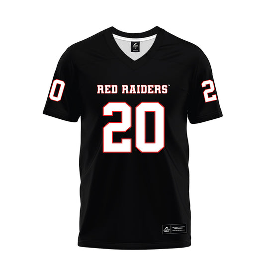 Texas Tech - NCAA Football : J'koby Williams - Black Premium Football Jersey-0