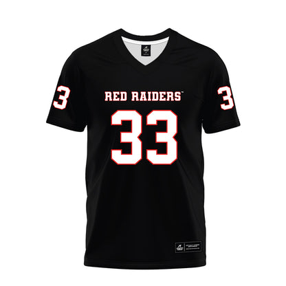Texas Tech - NCAA Football : Loic Tshibangu - Black Premium Football Jersey-0