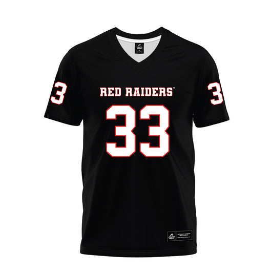 Texas Tech - NCAA Football : Loic Tshibangu - Black Premium Football Jersey-0