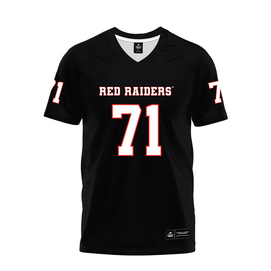 Texas Tech - NCAA Football : Bryce Gilmore - Black Premium Football Jersey-0