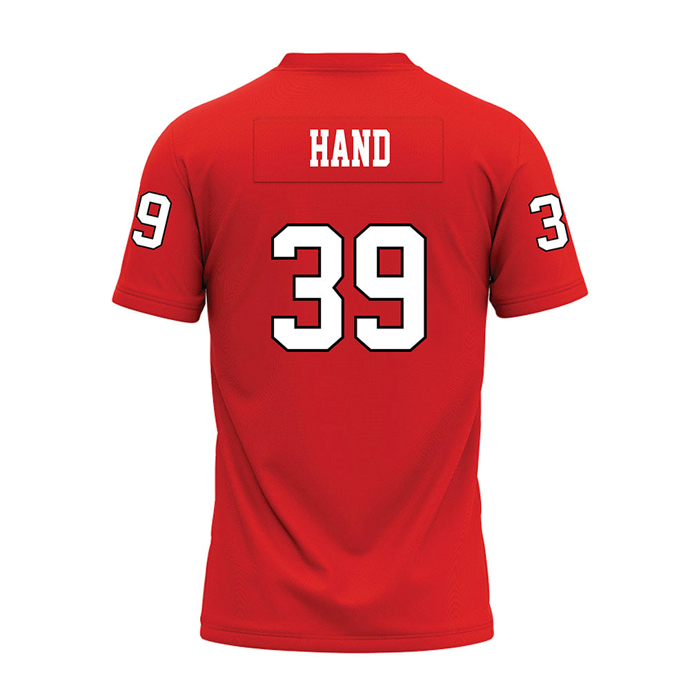 Texas Tech - NCAA Football : Jacob Hand - Red Premium Football Jersey-1