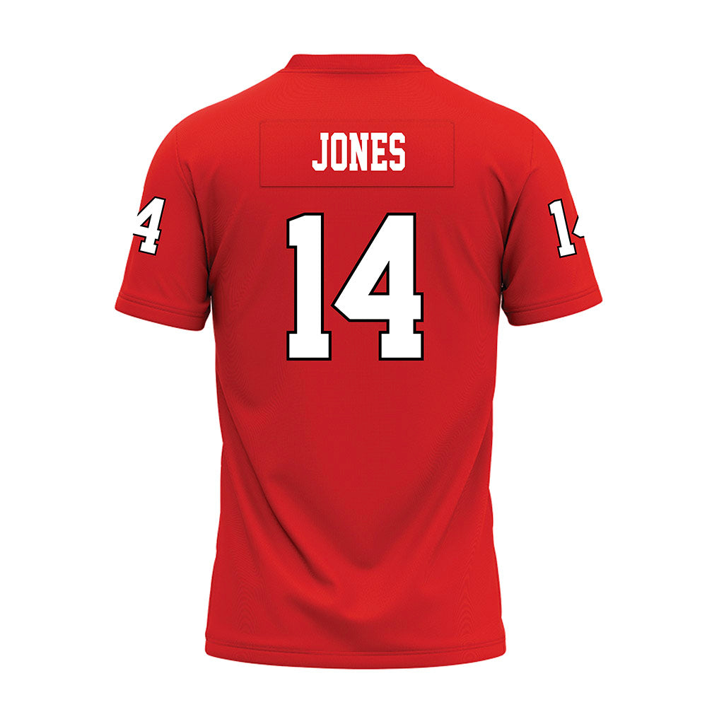 Texas Tech - NCAA Football : Bryson Jones - Red Premium Football Jersey-1