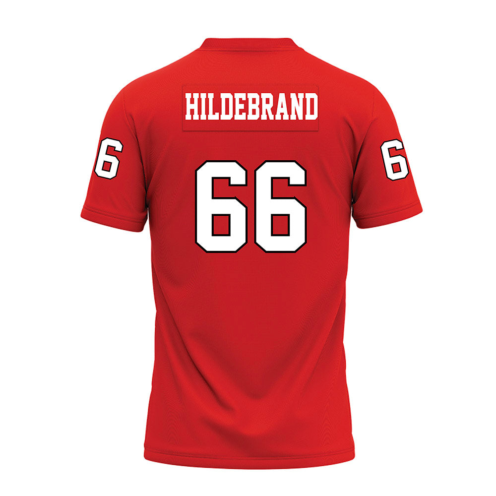 Texas Tech - NCAA Football : Jackson Hildebrand - Red Premium Football Jersey-1