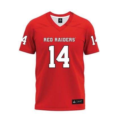 Texas Tech - NCAA Football : Bryson Jones - Red Premium Football Jersey-0
