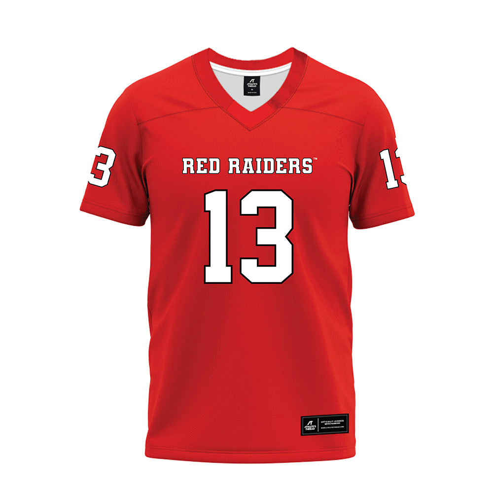 Texas Tech - NCAA Football : Chase Campbell - Red Premium Football Jersey-0