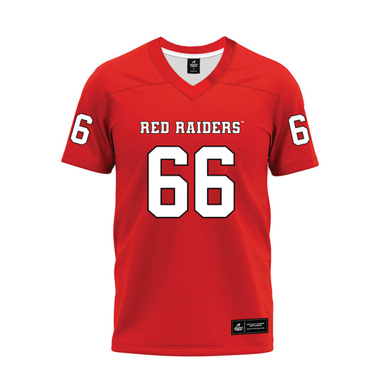 Texas Tech - NCAA Football : Jackson Hildebrand - Red Premium Football Jersey-0