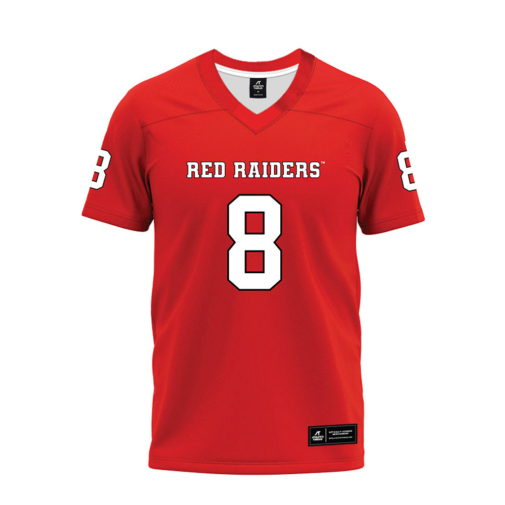 Texas Tech - NCAA Football : Cameron Dickey - Red Premium Football Jersey-0