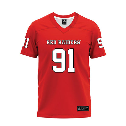 Texas Tech - NCAA Football : Krush Johnson - Red Premium Football Jersey-0
