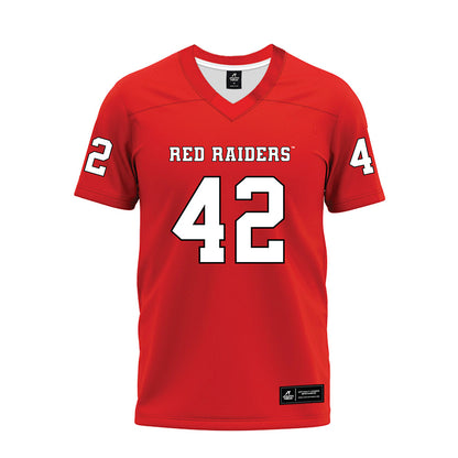 Texas Tech - NCAA Football : Marcus Ramon-Edwards - Red Premium Football Jersey-0