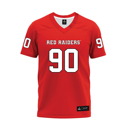 Texas Tech - NCAA Football : Ayden Johnson - Red Premium Football Jersey-0