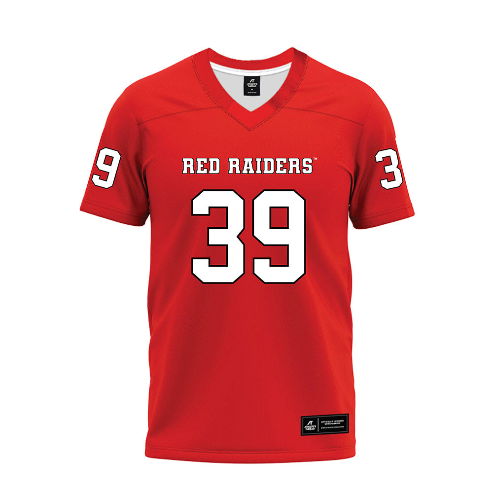 Texas Tech - NCAA Football : Jacob Hand - Red Premium Football Jersey-0