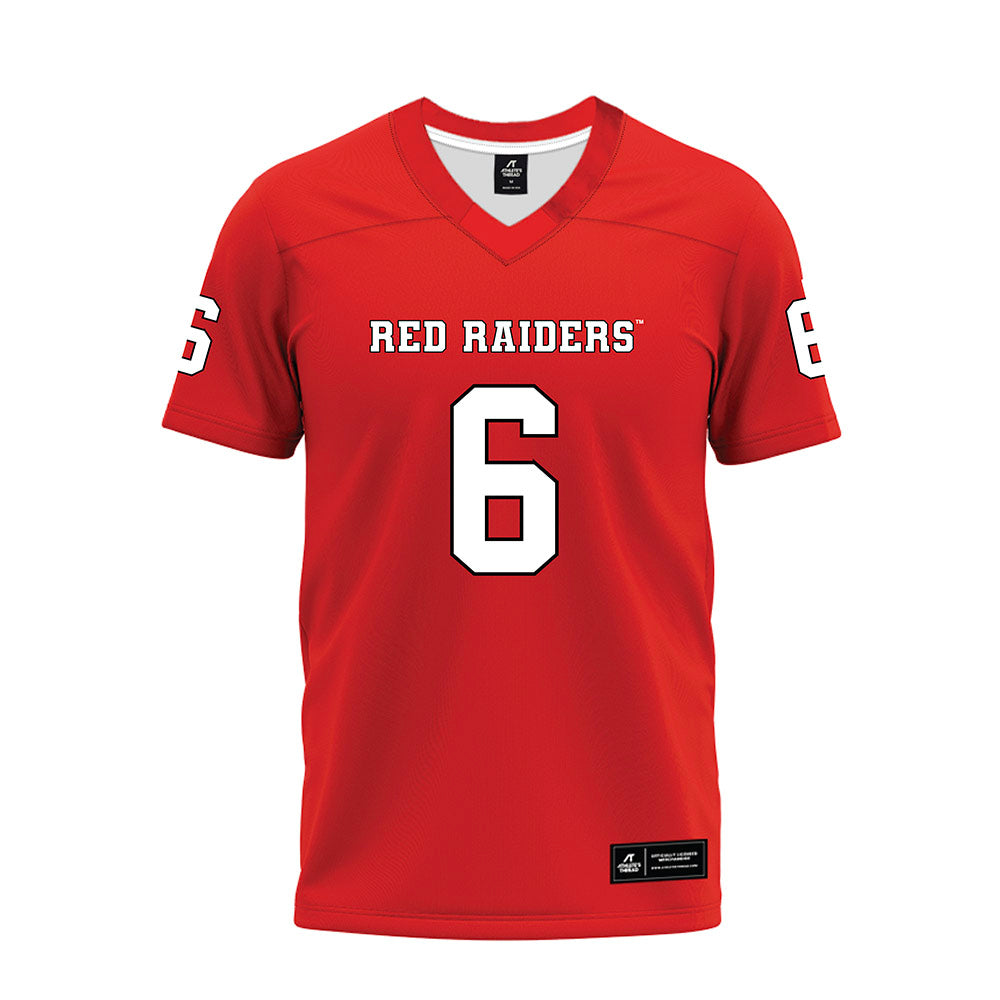 Texas Tech - NCAA Football : Jalen Jones - Red Premium Football Jersey-0