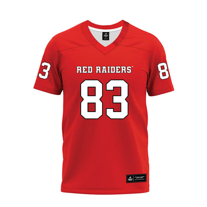 Texas Tech - NCAA Football : Jack Esparza - Red Premium Football Jersey-0