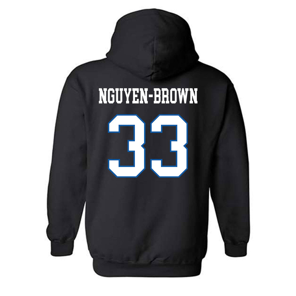UNC Asheville - NCAA Baseball : Daylinh Nguyen-Brown - Classic Shersey Hooded Sweatshirt-1