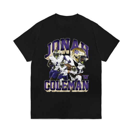 Washington - NCAA Football : Jonah Coleman - Collage Comfort Colors T-Shirt-0