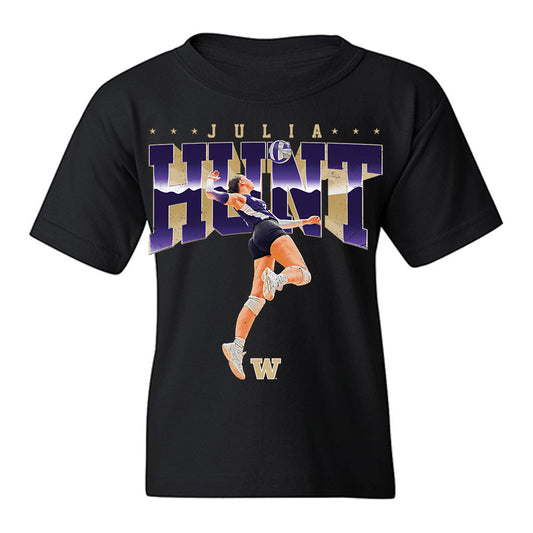 Washington - NCAA Women's Volleyball : Julia Hunt - Youth T-Shirt-0