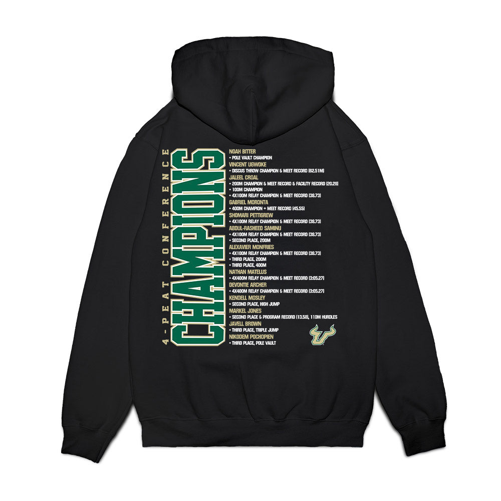 USF - NCAA Men's Track & Field : - Roster Premium Hooded Sweatshirt-1