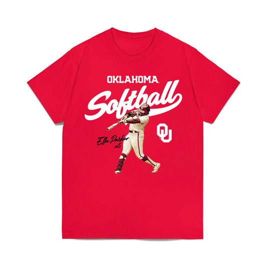 Oklahoma - NCAA Softball : Ella Parker - Collage Comfort Colors T-Shirt-0