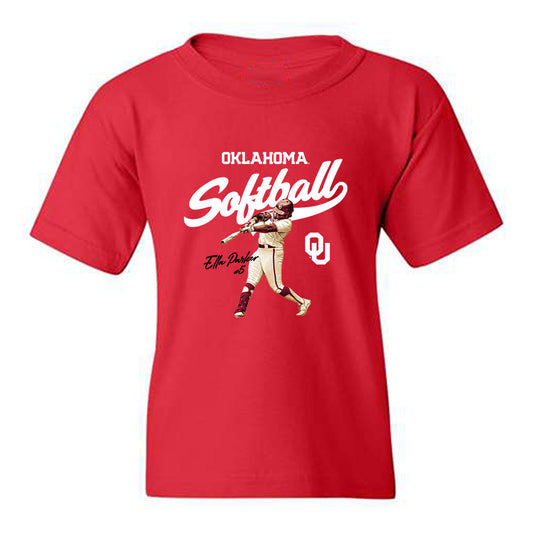 Oklahoma - NCAA Softball : Ella Parker - Collage Youth T-Shirt-0