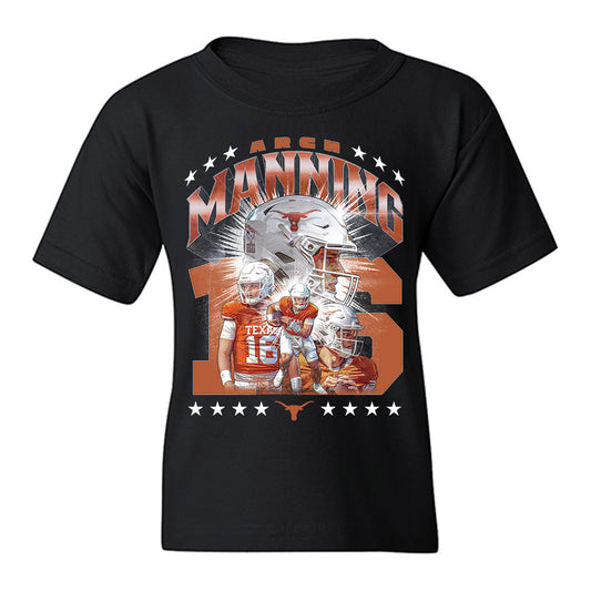 Texas - NCAA Football : Arch Manning - Collage Youth T-Shirt-0