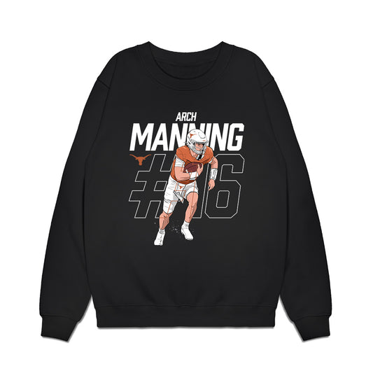 Texas - NCAA Football : Arch Manning - Caricature Premium Crewneck Sweatshirt-0